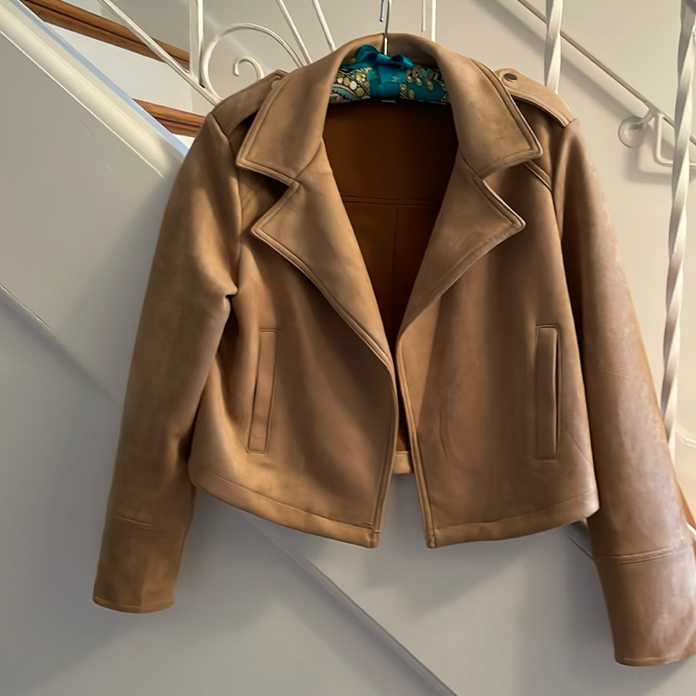 Faux Suede short jacket by Philosophy, Size Small